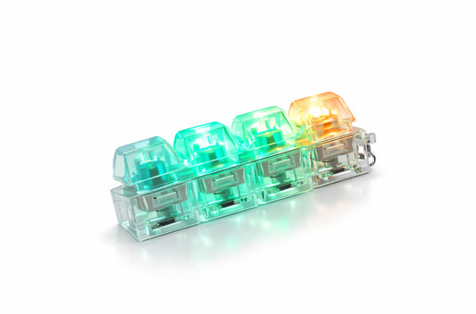 Light up Keyboard Key Keychain Stress Relief Fidget Toy Clickable Button with LED Light